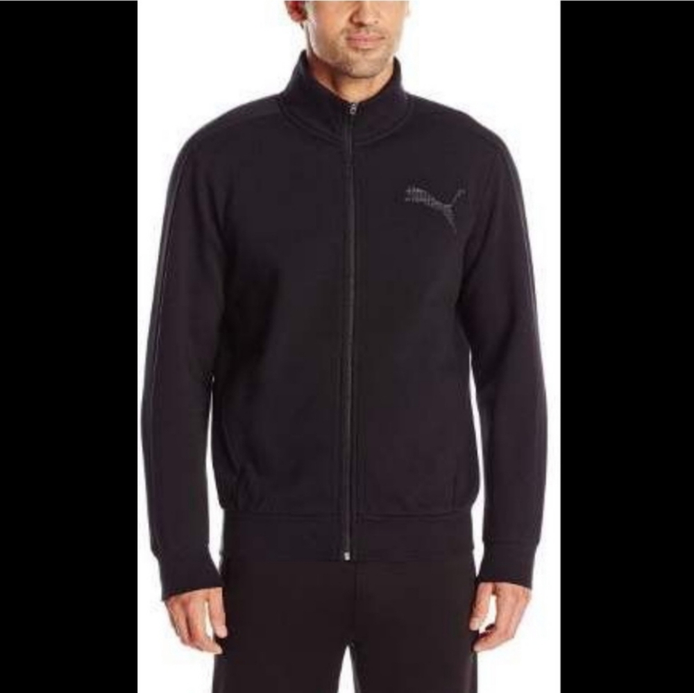 Puma Drycell Fleece Lined Full Zip Black Track Jacket Men's Size XXL 🆕
